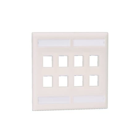 Panduit Flush Mount Screw-On Faceplates With Lab (10 Pack), 10PK NK8FWH